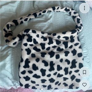 Cow print tote